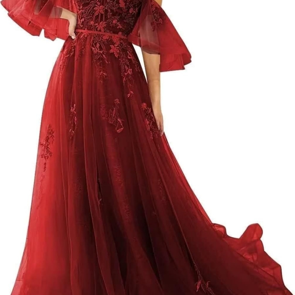 Elegant Red Evening Gown